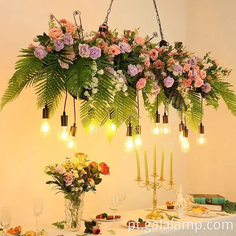 Luz de lustre grande e elegante para restaurante e decoração de jardim